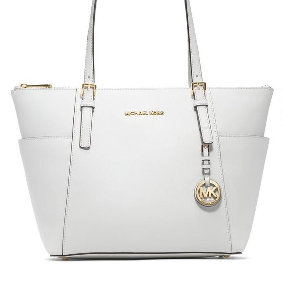 MICHAEL Michael Kors Handbags - Michael Kors White Zip Top Tote